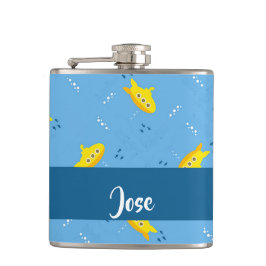 Petaca Submarino amarillo y pescado azul