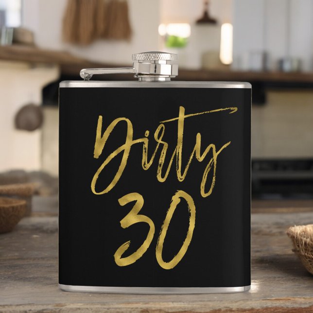 Petaca Sucio 30 Relieve metalizado dorado y matraz de cum (Subido por el creador)