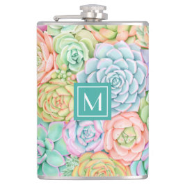 Petaca Sucultores de monograma Pastel de color acuático