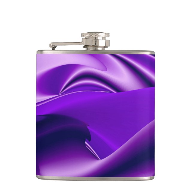 Petaca Sueños del arcoiris de flores moradas (Anverso)