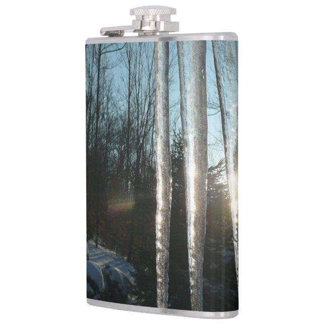 Petaca Sunrise Through Icicles Winter Nature Photography (Izquierda)