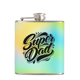 Petaca Super Dad Hero Tipografía Diseño-67888