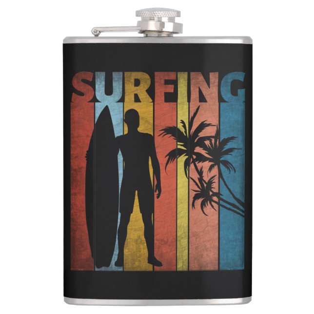 PETACA SURFANDO VERANO TROPICAL (Anverso)