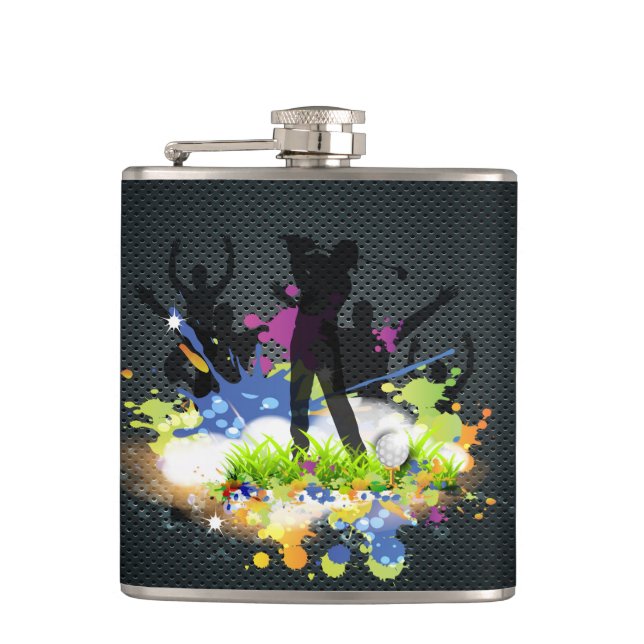 Petaca Swing Supporters Personalizado Golfer moderno (Anverso)