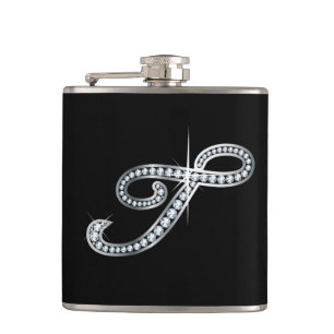 Petaca T Script "Diamond Bling" Flask