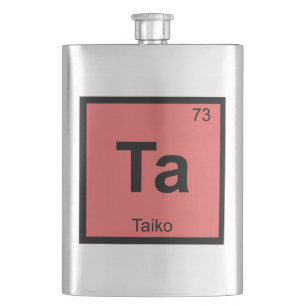 Petaca Ta - Símbolo de la Tabla Periódica de Química de l