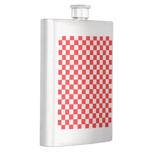Petaca Tablero de ajedrez rojo y blanco clásico de STaylo (Derecha)