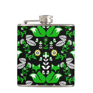 Petaca Tablero de arte folclórico nórdico de Fox