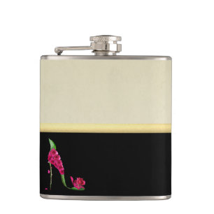 Petaca Tacón moderno elegante y femenino, negro, crema, f