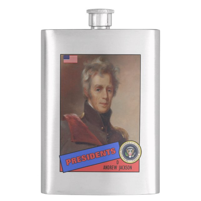 Petaca Tarjeta de béisbol de Andrew Jackson (Anverso)