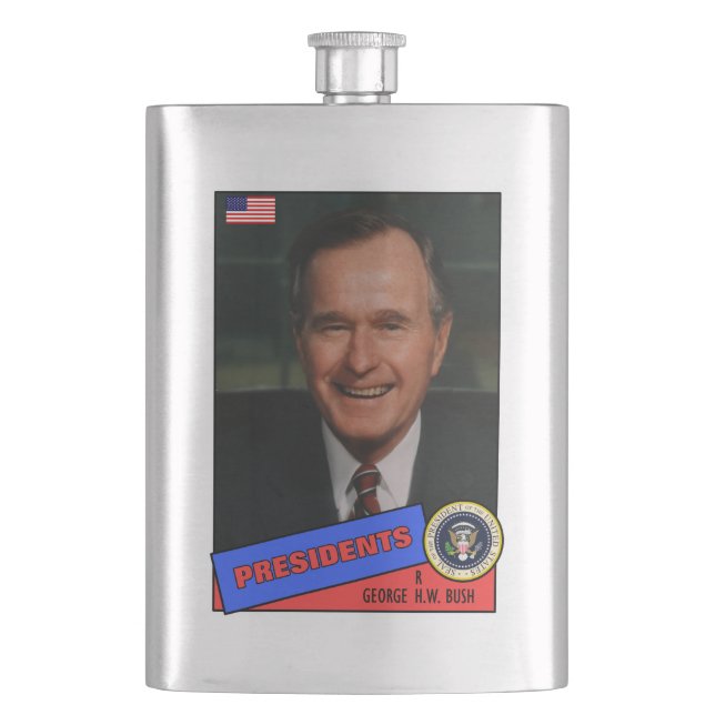 Petaca Tarjeta de béisbol de George H.W. Bush (Anverso)