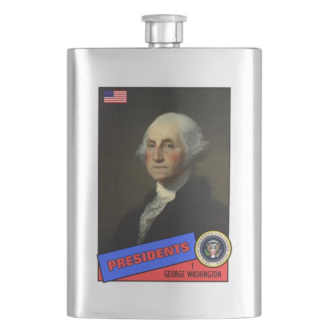 Petaca Tarjeta de béisbol de George Washington (Anverso)