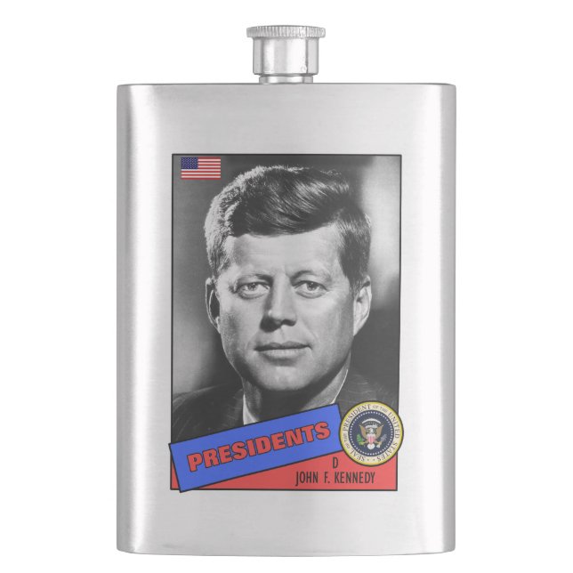 Petaca Tarjeta de béisbol de John F. Kennedy (Anverso)