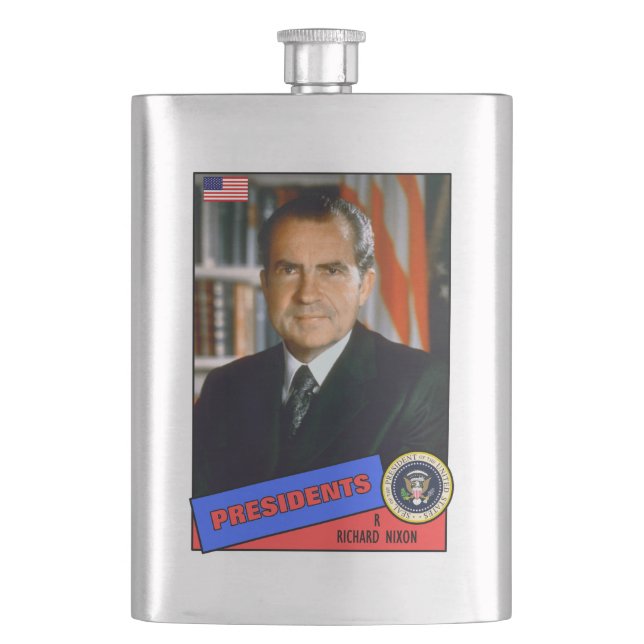 Petaca Tarjeta de béisbol de Richard Nixon (Anverso)