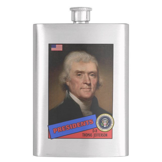 Petaca Tarjeta de béisbol de Thomas Jefferson (Anverso)