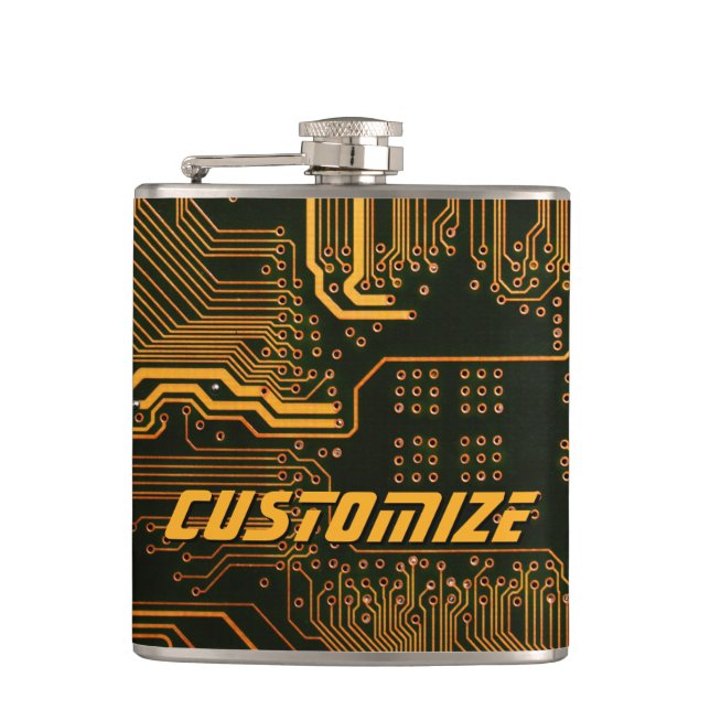 Petaca Tarjeta de circuito del Naranja PCB del Personaliz (Anverso)