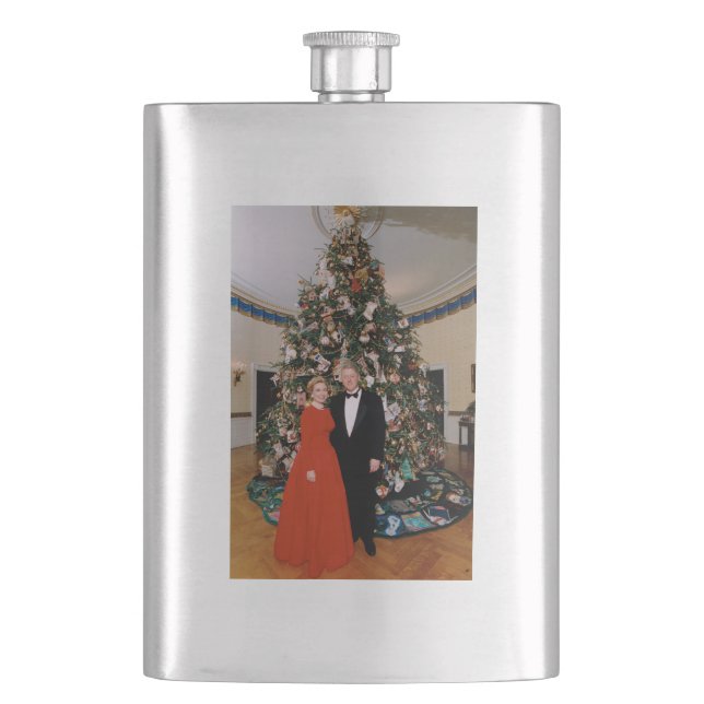 Petaca Tarjeta de Navidad del presidente estadounidense B (Anverso)