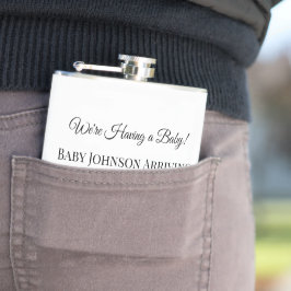 Petaca Tarjeta de revelación de bebé personalizado