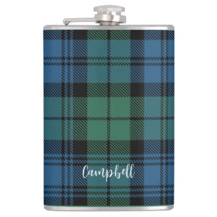 Petaca Tartan Campbell Plaid Rústico Personalizado