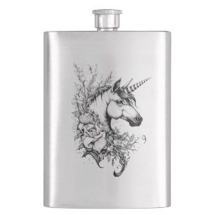 Petaca Tatto de arte de Ilustracion de animales salvajes