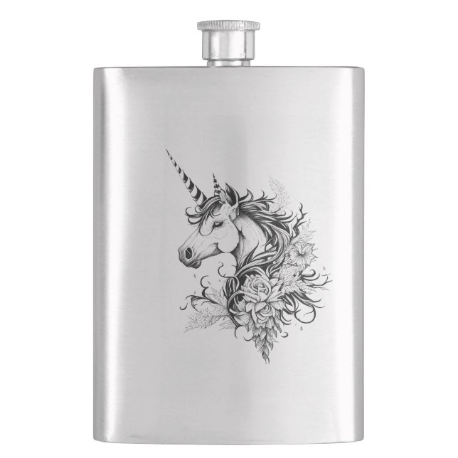 Petaca Tatto de arte de Ilustracion de animales salvajes  (Anverso)