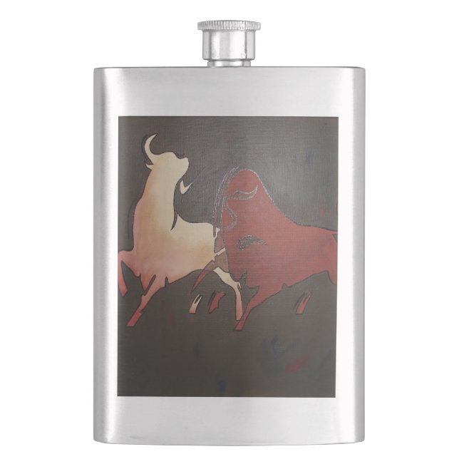 Petaca Taurean Bulls Animal Art (Anverso)
