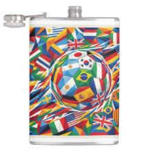 Taza de vidrio con bandera de naciones de la Copa 