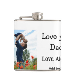 Petaca Te amo el día de papá padre elegante agregar texto