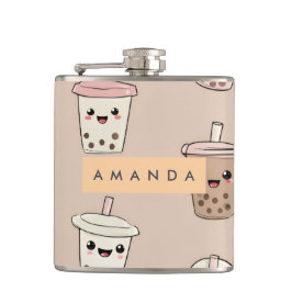 Petaca Té de burbuja lechosa neutro personalizado