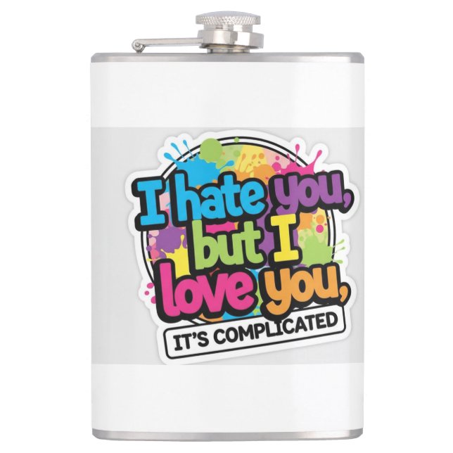 Petaca Te Odio Pero Te Amo Sticker (Anverso)