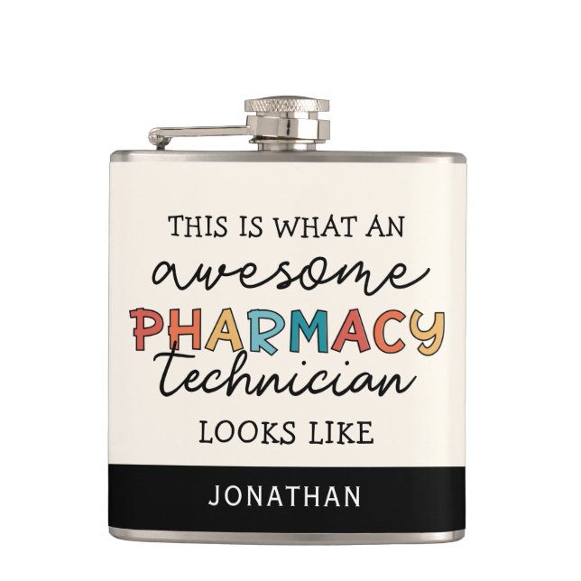 Petaca Técnico de farmacia Impresionante Farmacia Funny (Anverso)