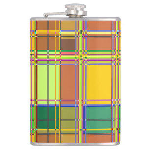 Petaca Tela Colorida Caribeña Madras Tartán