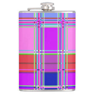 Petaca Tela de cuadros rosa Patrón de tela madras