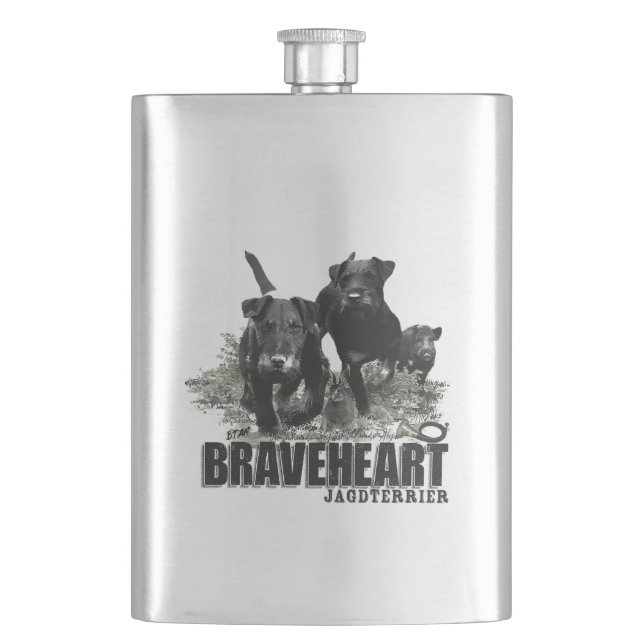 Petaca Terrier de caza alemán, El Jagdterrier , Arte (Anverso)