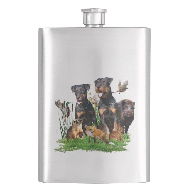 Petaca Terrier de caza alemán (Jagdterrier) (Anverso)