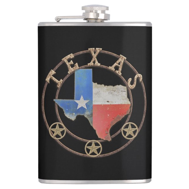 Petaca Texas Map Barn Art (Anverso)