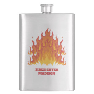 Petaca Texto del personalizado Matraz del bombero