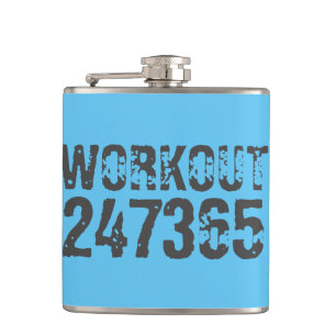 Petaca Texto desgastado y raspado Workout 247365 azul
