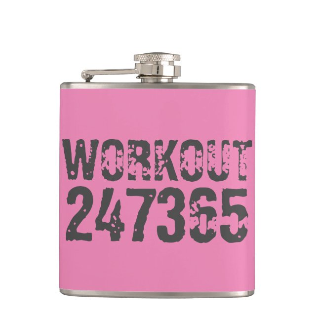 Petaca Texto desgastado y raspado Workout 247365 rosa (Anverso)