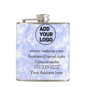 Petaca texto simple mínimo agregue su logotipo/diseño aqu
