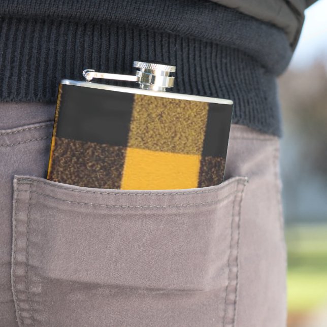 Petaca Textura de leñador amarillo de búfalo de hinojo de (In Situ)