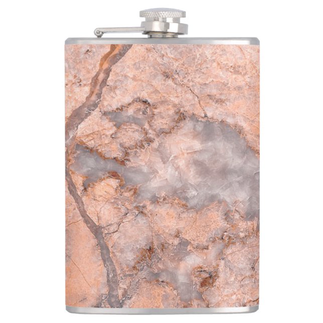 Petaca Textura de Piedra de Mármol Fría y de Moda (Anverso)