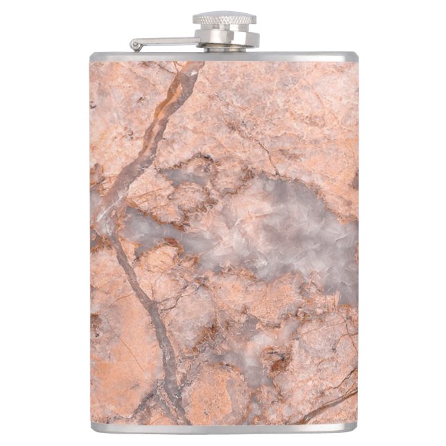 Petaca Textura de Piedra de Mármol Fría y de Moda (Anverso)