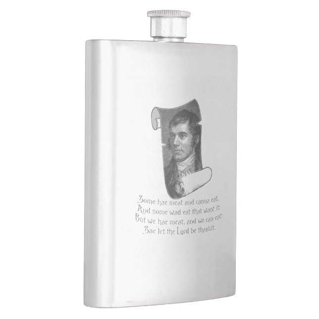 Petaca The Selkirk Grace Burns Night Supper Prayer Grey (Derecha)