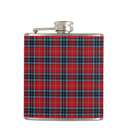 Petaca Thompson Clan Tartan Red and Blue Plaid