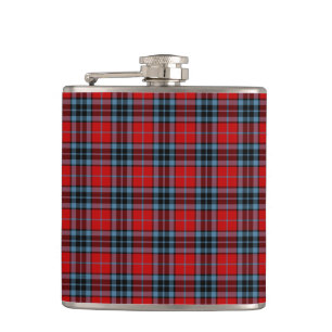 Petaca Thompson Clan Tartan Red and Blue Plaid