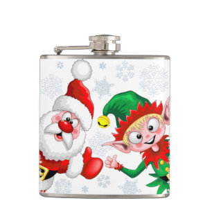 Petaca Thumbup de caracteres de Navidades de Santa y Elf