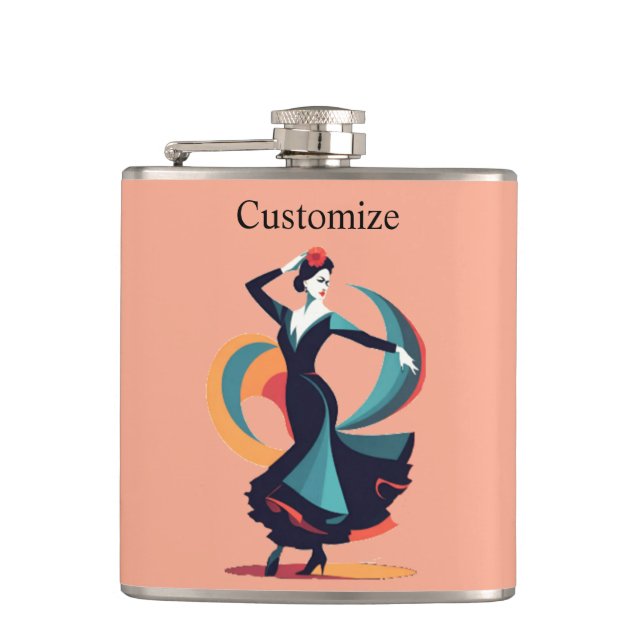 Petaca Thunder_Cove, bailarina de flamenco (Anverso)