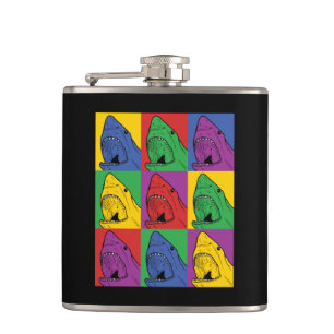 Petaca Tiburón de arte pop