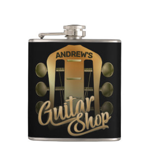 Petaca Tienda de música de rock con nombre personalizado